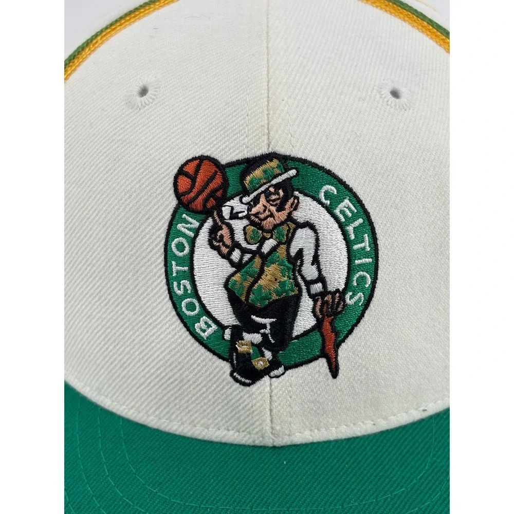Vintage Boston Celtics Hat 100% Wool Reebok Sample Fitted Mens 7 1/8